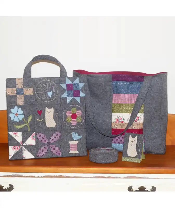 Risparmio extra - By My Hand - Cartamodello per Borsa, Porta Lavoro, Puntaspilli e Porta Aghi, The BirdHouse by Natalie Bird