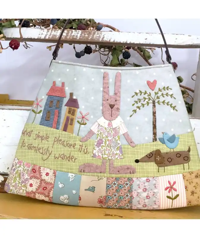 Solo per poco tempo - The Wanderer - Cartamodello Borsetta con Animaletti in Applique, The BirdHouse by Natalie Bird