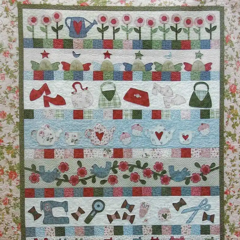 Scelto dai clienti | Small Pleasures BOM - Cartamodello Quilt Piccoli Piaceri 56x80 pollici, The BirdHouse by Natalie Bird