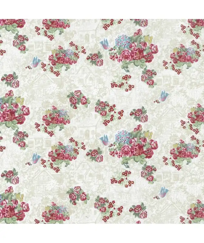 Lecien - LOYAL HEIGTHS by JERA BRANDVIG Fondo Grigio Tema Fiori - Diretto dal produttore