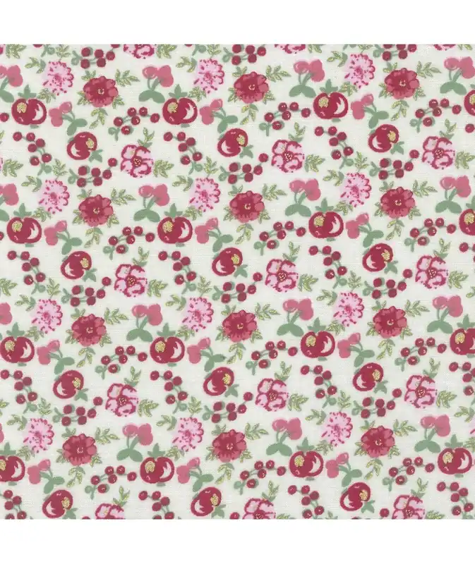 Nuovo arrivo - Lecien - LOYAL HEIGTHS by JERA BRANDVIG Fondo Crema Tema fiori e frutti