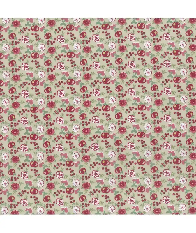 Lecien - LOYAL HEIGTHS by JERA BRANDVIG Fondo beige Tema fiori e frutti - Qualità garantita