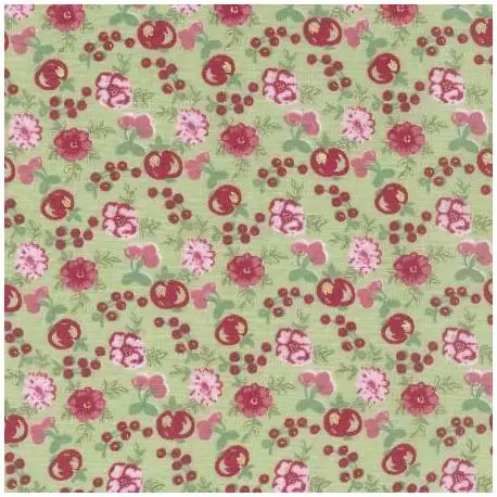 Direttamente dal produttore - Lecien - LOYAL HEIGTHS by JERA BRANDVIG Fondo Verde menta Tema fiori e frutti