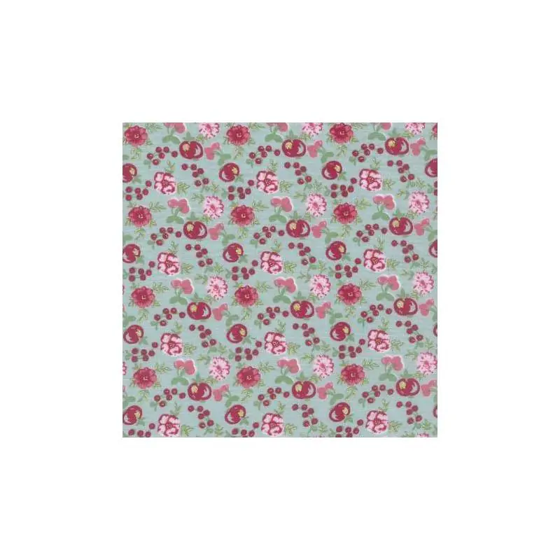 Più venduto | Lecien - LOYAL HEIGTHS by JERA BRANDVIG Fondo azzurro Tema fiori e frutti
