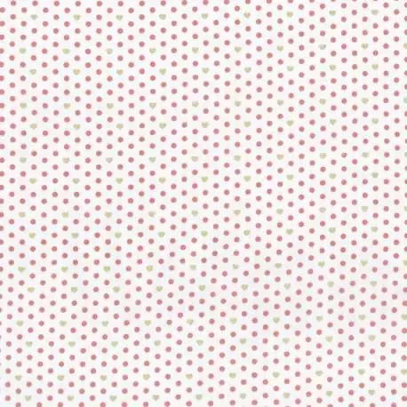 Lecien - LOYAL HEIGTHS by JERA BRANDVIG Fondo chiaro pois ROSA e cuori | Fino a esaurimento