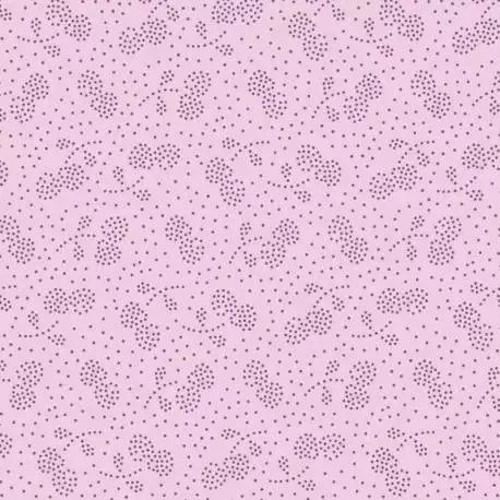 Qualità professionale | Tilda 110 PlumGarden Blenders, Berry Jam Plum, fondo Rosa, motivo ciliegie a puntini pink