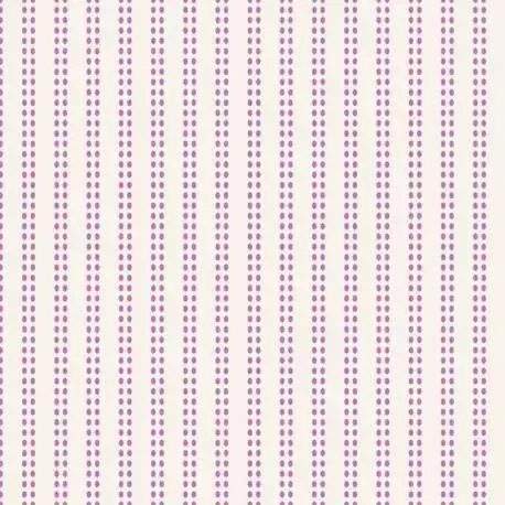 Tilda 110 Tea Towel Basics, Brownie Stripe Plum - fondo chiaro con Righe puntinate Viola Prugna | Acquista dal produttore