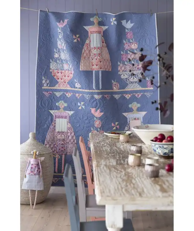 Nuovo arrivo - Tilda PlumGarden, PLUM PARTY QUILT PATTERN (61x83in - 155x211 cm)