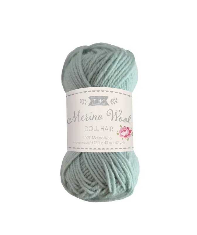 Tilda Capelli per Bambole in Baby Lana Merino, Salvia 12,5 g - Molto richiesto
