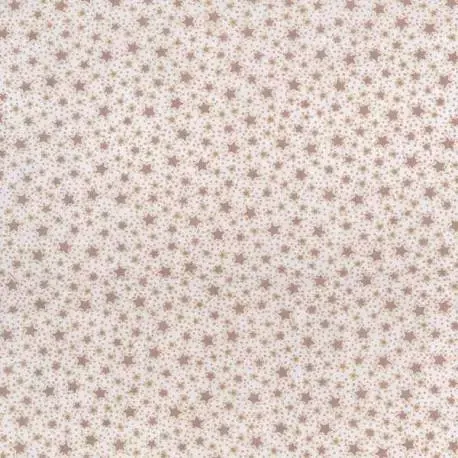 Lecien, Collezione Winter Playground by Lynette Anderson, tessuto beige con stelline dorate | Buon prezzo
