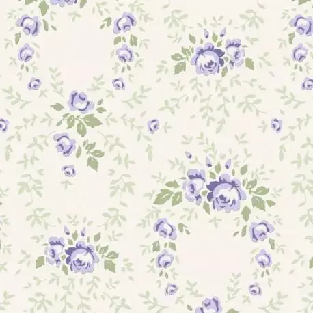 Disponibile subito | Tilda 110 Old Rose Lucy, Tessuto Rose Blu su Beige