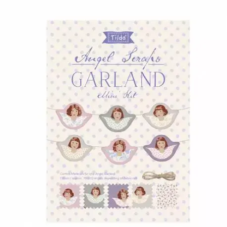 Qualità premium - Tilda Old Rose Mini Kit Angel Scraps Garland, Ghirlanda con Angeli 150 cm