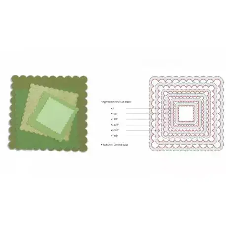 Novità | Framelits Die Set 8PK Squares, Scallop