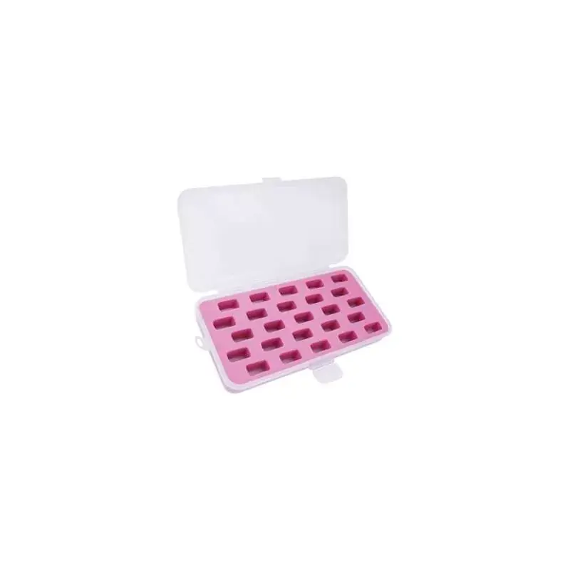 Scatolina Porta Spoline con 25 posti, Rosa e Trasparente - Sconto extra