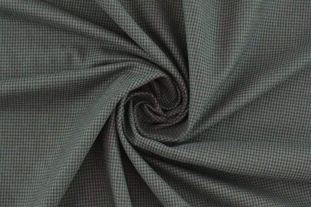 Quantità limitata | COTONE PIED DE POULE GRIGIO NERO