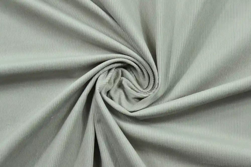 Prezzo imbattibile | Velluto di cotone elasticizzato 1000 righe grigio chiaro