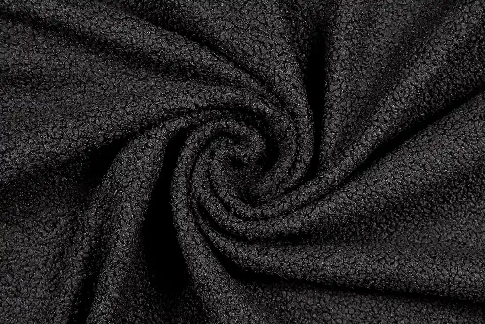 Ecopelliccia nera bouclé tipo Sherpa | Acquista subito