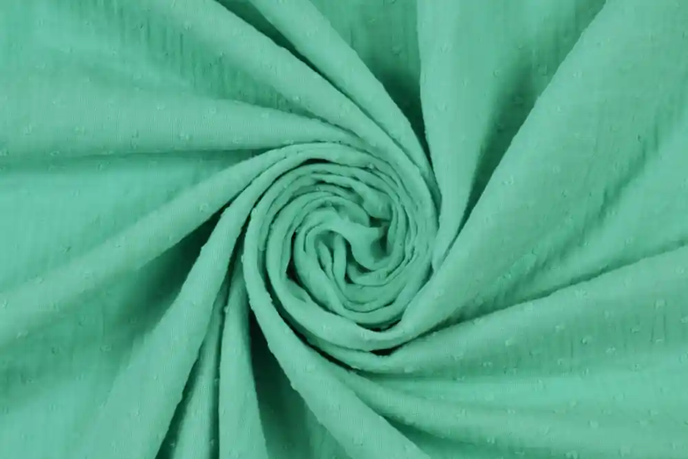 Doppia garza plumetis (Mussola) di puro cotone verde acqua - Scorte quasi esaurite