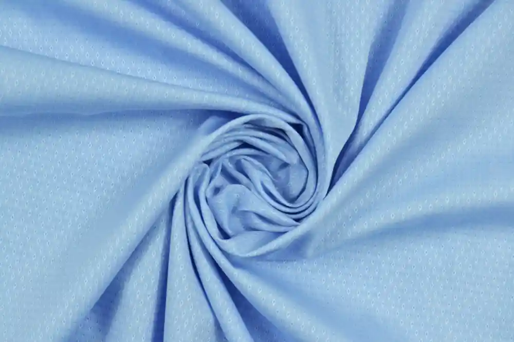 Cotone camiceria puro cotone colore azzurro fantasia jacquard - Tra i più venduti