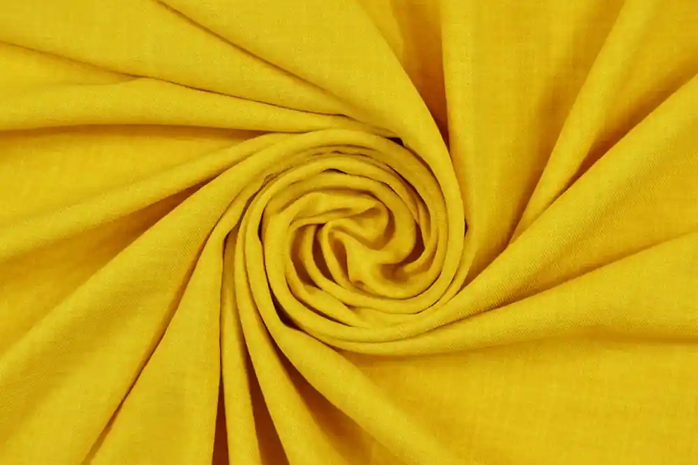 Grande offerta | Scampolo 300x152cm di Tessuto simil-lino ingualcibile giallo zafferano
