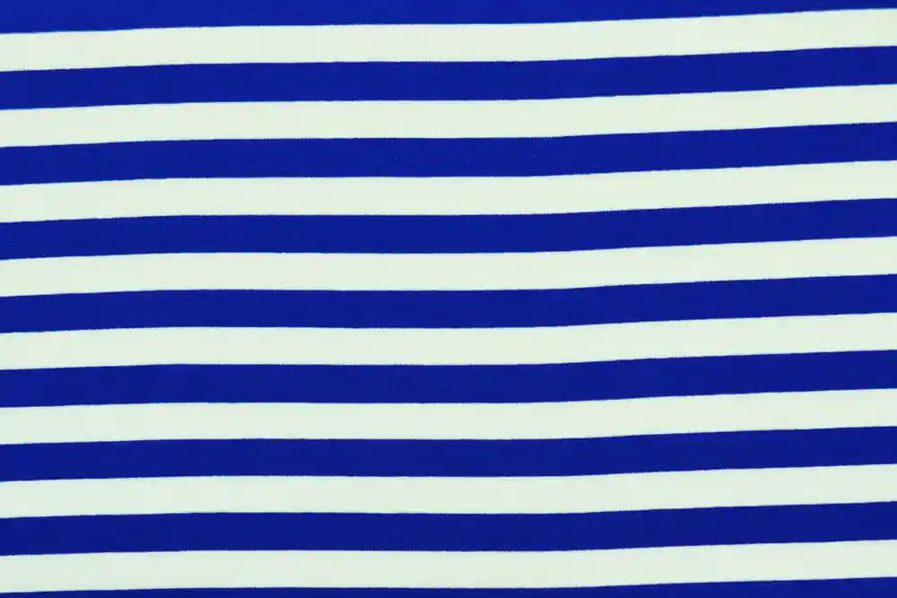 Ultima novità | Jersey di cotone stretch a righe bianco blu