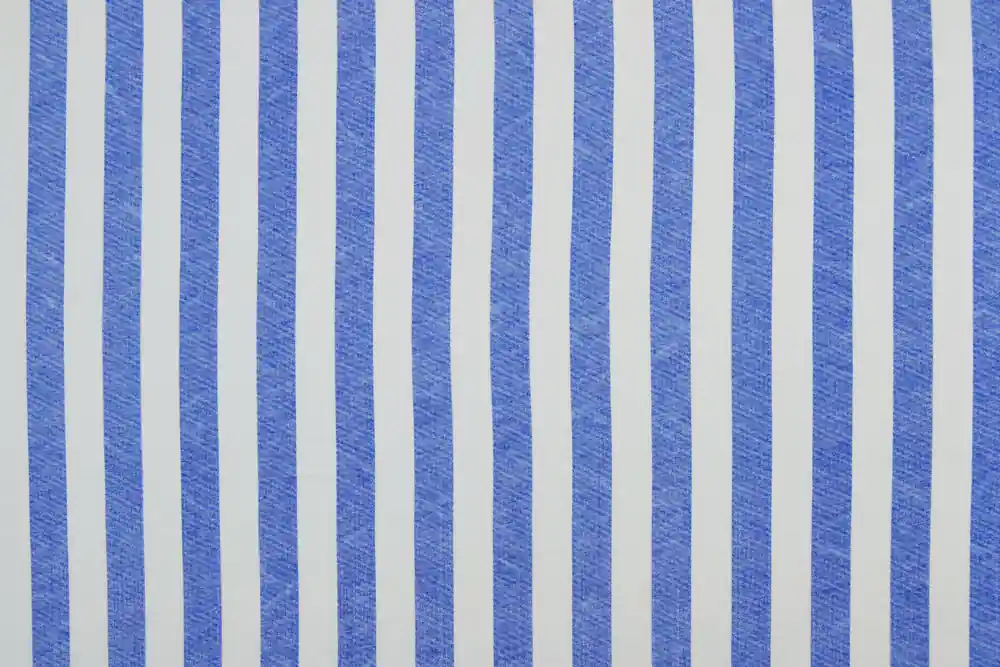 Jersey di cotone stretch a righe bianco blu délavé | Spedizione espressa