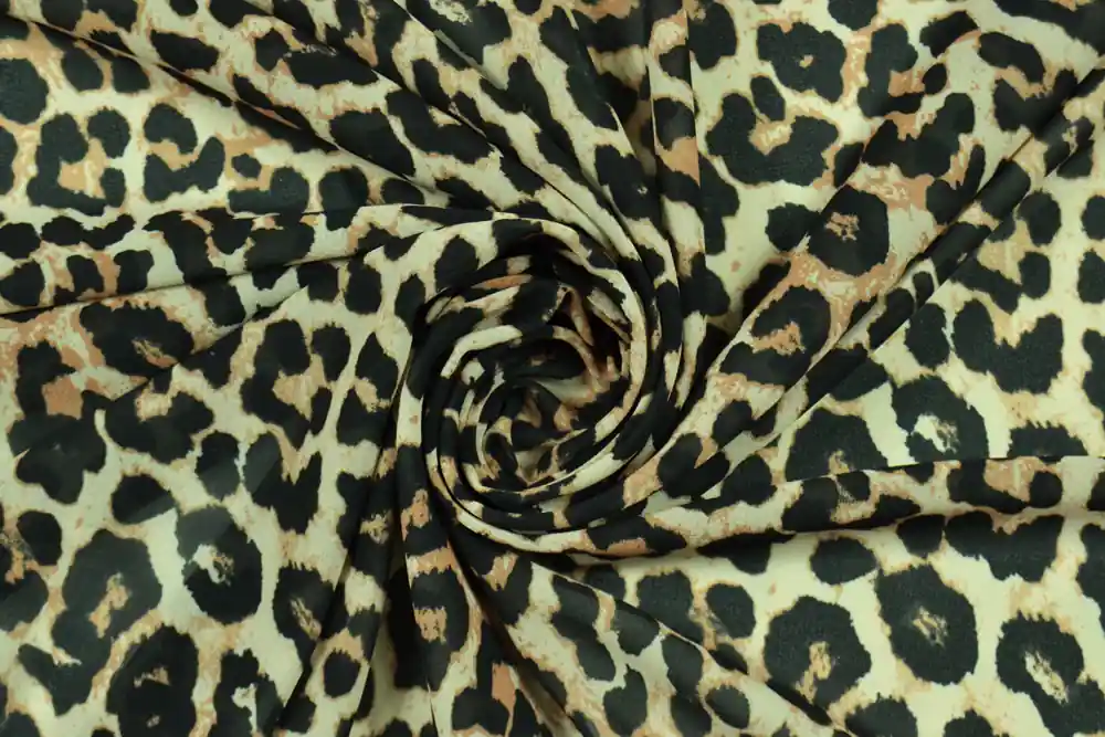 Qualità professionale | Georgette animalier leopardato