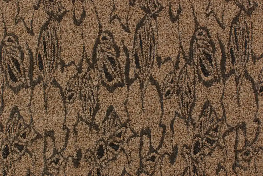 Prezzo basso - Scampolo 300x149cm di Lana bouclée operata marrone