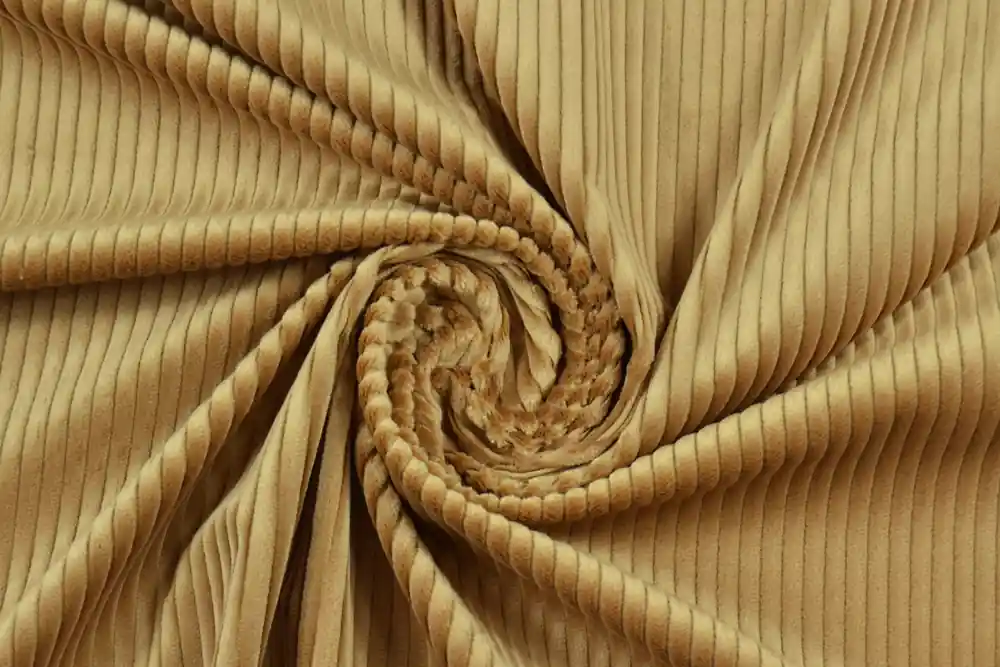 Spedizione rapida - Velluto di cotone coste grosse 300 righe marrone chiaro