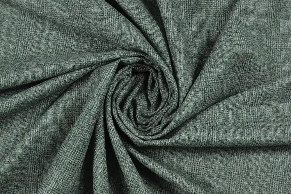 Direttamente dal produttore - Scampolo 300x155cm di Pettinato di pura lana Principe di Galles grigio