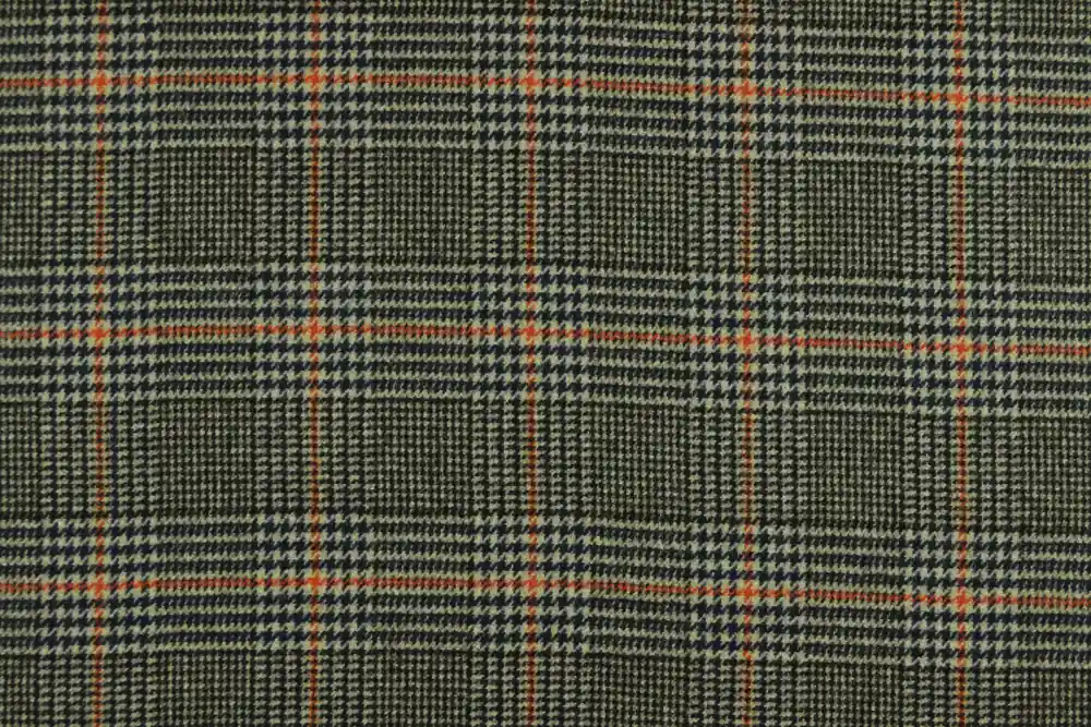Ora disponibile - Tweed di lana Principe di Galles beige nero