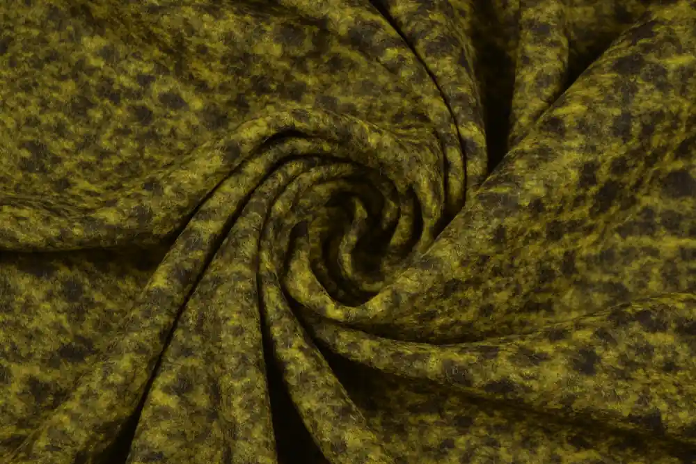 Scampolo 300x150cm Lana cotta sottile pura lana screziata senape marrone | Molto richiesto
