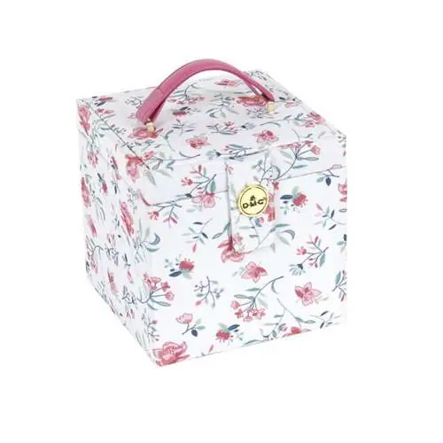 Dmc scatola portalavoro quadrata folk flowers cm 16x16x16 dmc | Fine serie
