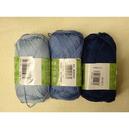Kit corso Caterina de’ Medici della maestra Faleri – bianco naturale T95- filati in tonalità di Blu - Consegna veloce