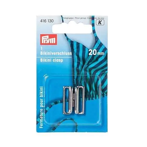 Clip per bikini, chiusura per reggiseno, prym 416130, mm 20 argento | Offerta a tempo limitato