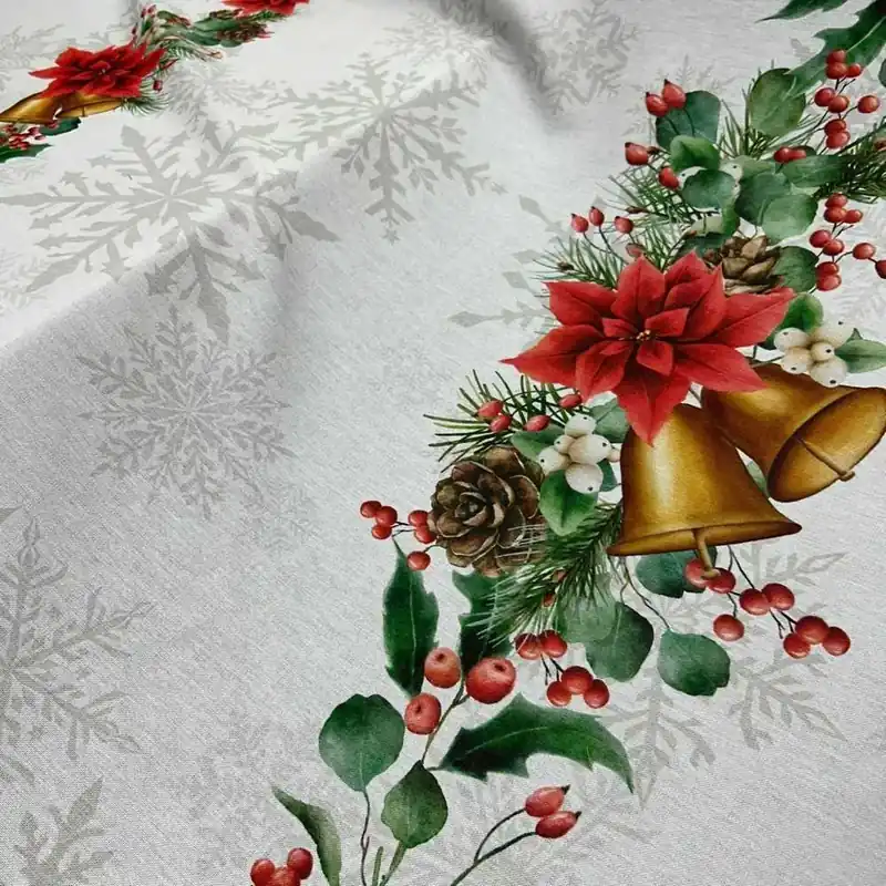 Bestseller - Tessuto Tovagliato 160 Balzato Stella Di Natale 220x160 Cm