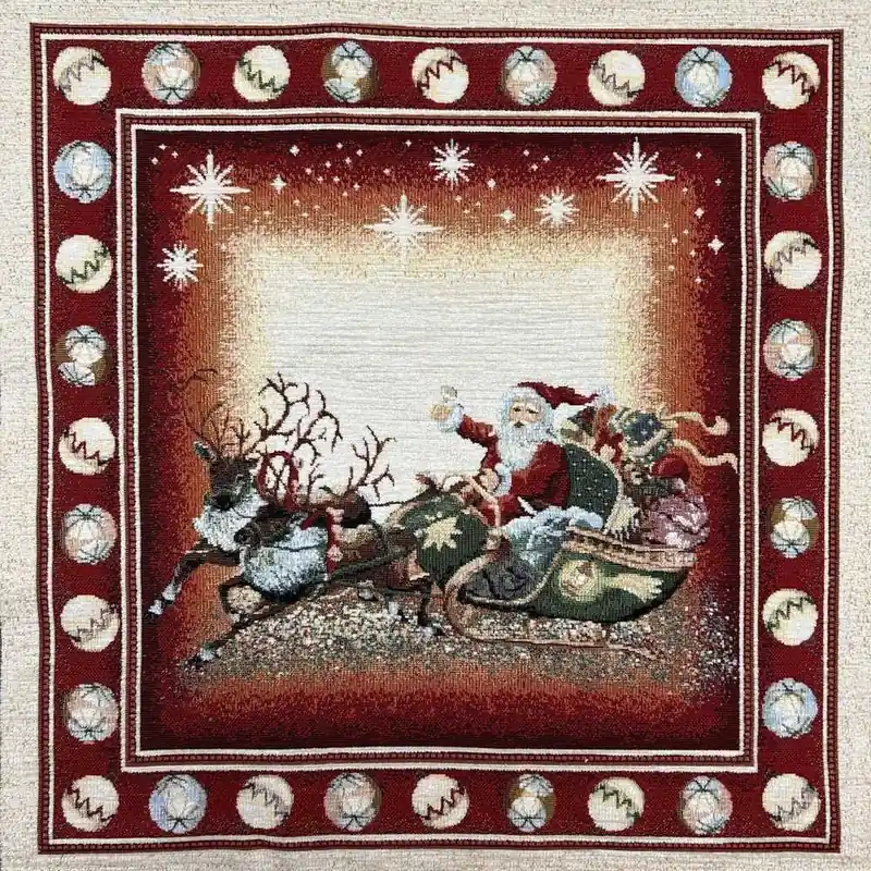 Pannello Gobelin Ciniglia Babbo Natale Riquadro 45x45 Cm - Nuovo lancio