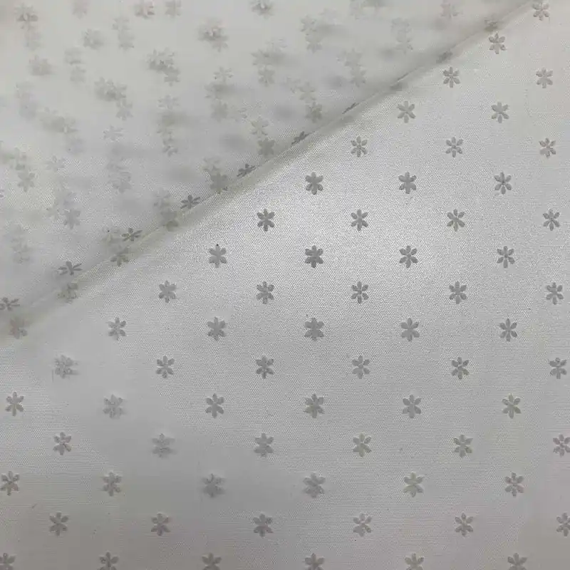 Tessuto Tulle Floccato 50 Cm Fiocco Di Neve - Aggiungi al carrello