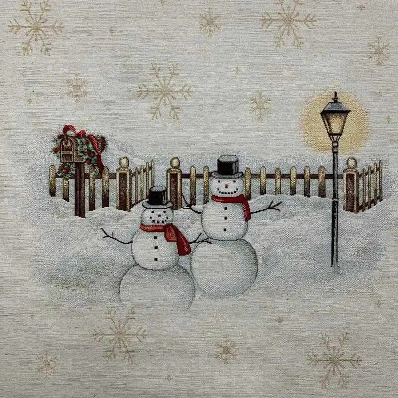 Appena aggiunto | Pannello Gobelin Ciniglia Pupazzi Di Neve 45x45 Cm