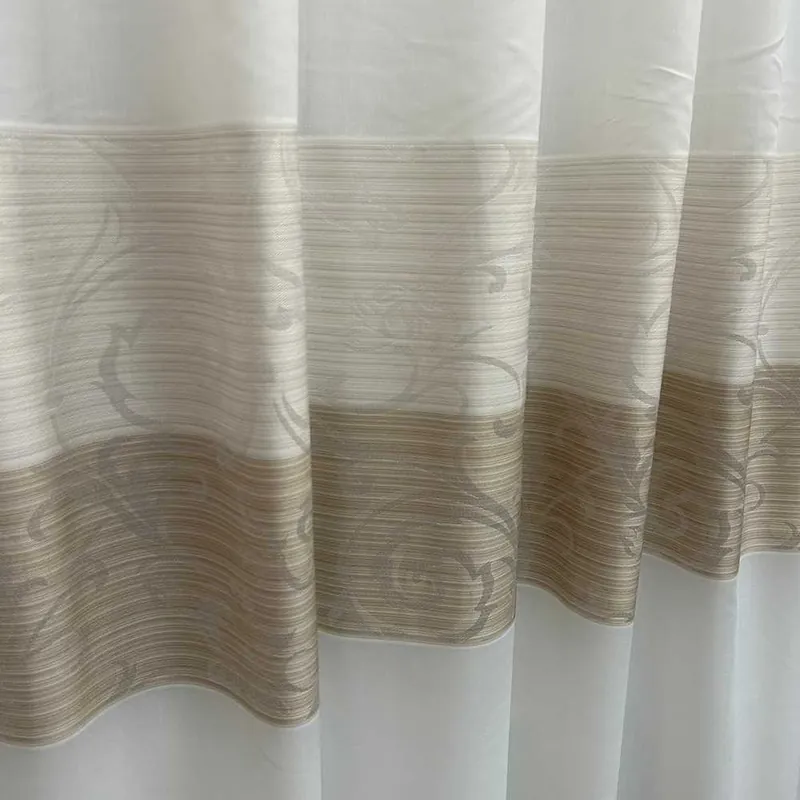 Tessuto Tenda Barrè Jacquard Beige 440x305 Cm | Nuovo in catalogo