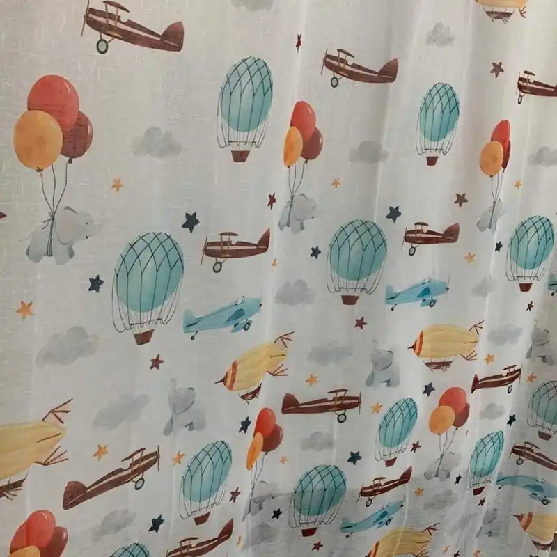 Ultime disponibilità - Tessuto Tenda Mongolfiera Elefantino 80x300 Cm