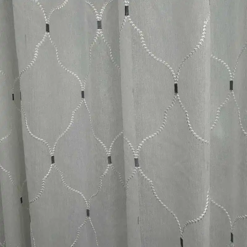 Molto richiesto - Tessuto Via Roma 60 Tenda Ricamta Collezione Flavia 370x295 Cm