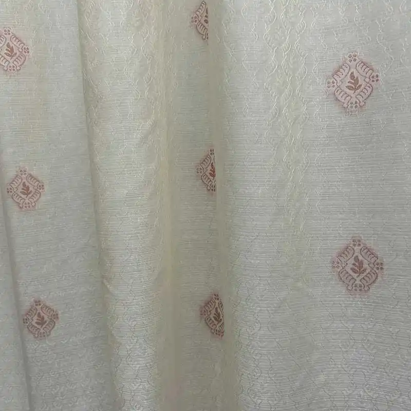 Novità nello shop | Tessuto Tenda Alma Folgliolina Rosa 150x340 Cm