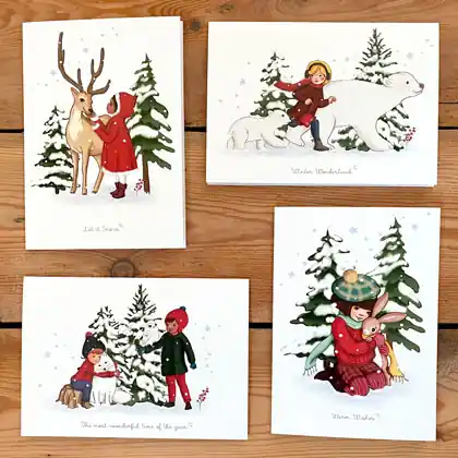Direttamente dalla fabbrica | Confezione di cartoline Natalizie - Giorni di neve
