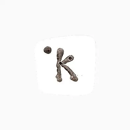 0500K - White Letter K - Diretto dalla fabbrica