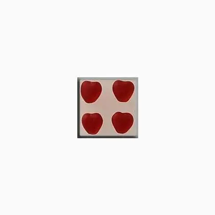 12088 Medium Channeled Heart Matte Ruby - Grande sconto