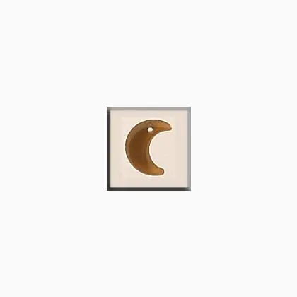 Disponibile - 12185 Small Crescent Moon Matte Light Topaz