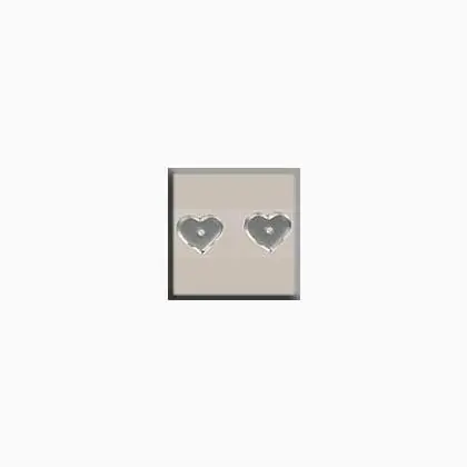 12234 Very Petite Flat Heart Matte Crystal | Liquidazione