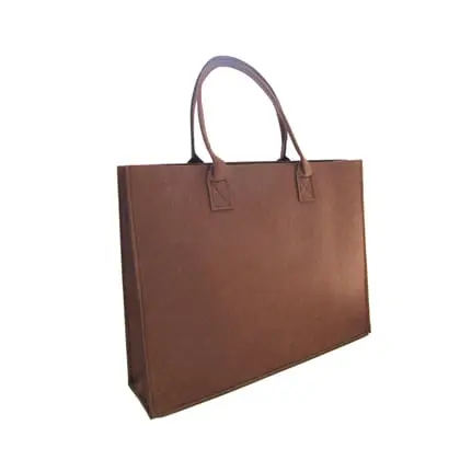 Grande affare | Borsa in feltro (marrone 35x25x10cm.)