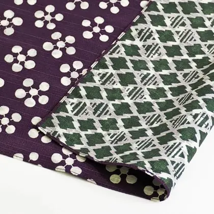 Fuku Furoshiki - Japanese Apricot/Pine and Bamboo Purple/Green | Promozione speciale